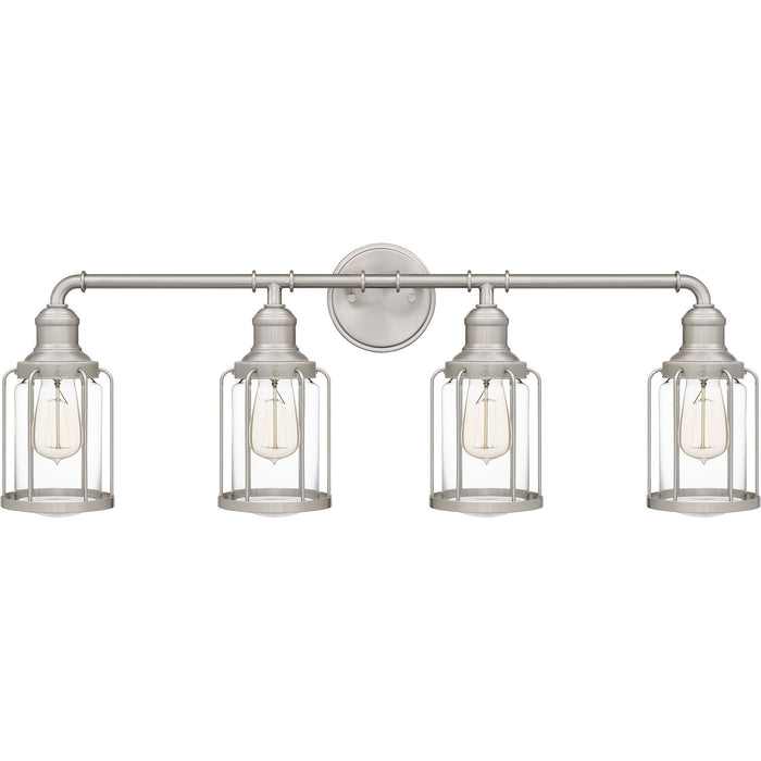 Quoizel LUD8634BN Four Light Bath, Brushed Nickel