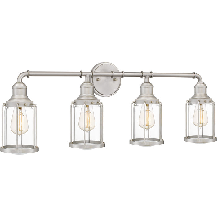 Quoizel LUD8634BN Four Light Bath, Brushed Nickel