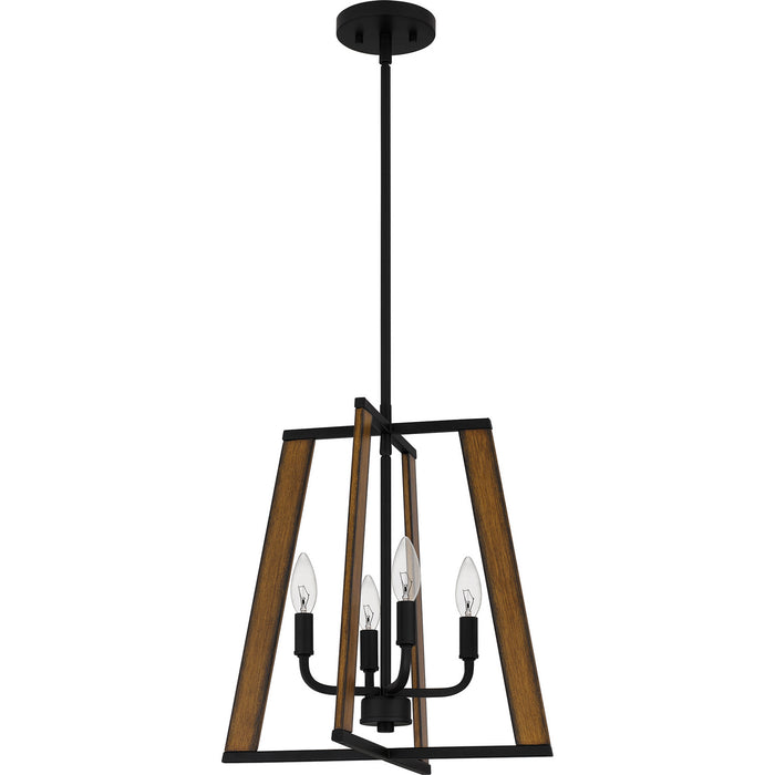 Quoizel MAL2816MBK Four Light Pendant, Matte Black