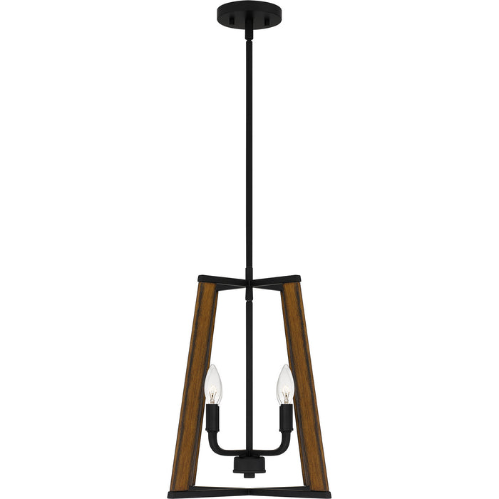 Quoizel MAL2816MBK Four Light Pendant, Matte Black
