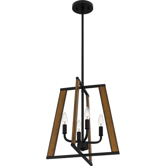 Quoizel MAL2816MBK Four Light Pendant, Matte Black