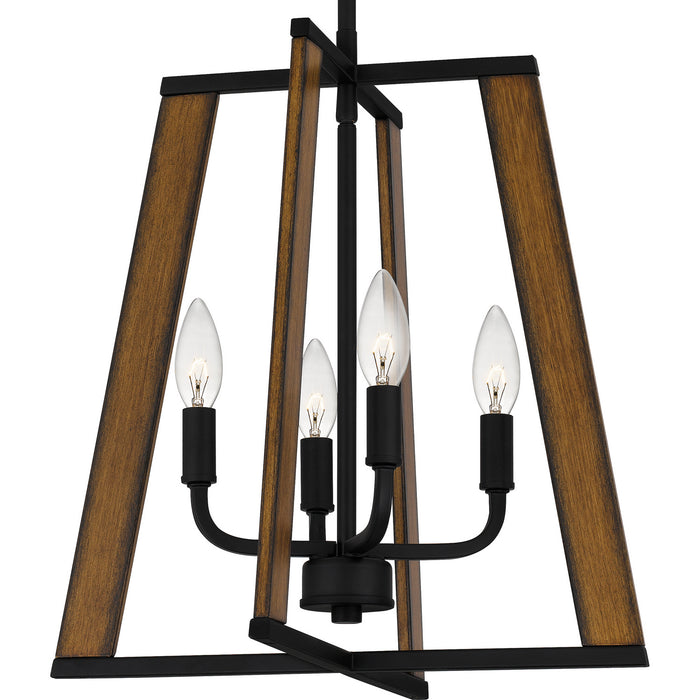 Quoizel MAL2816MBK Four Light Pendant, Matte Black