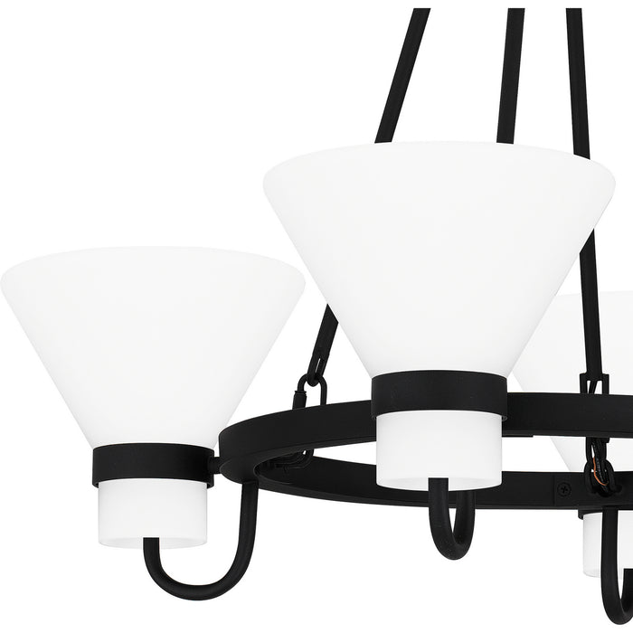 Quoizel MGD5025EK Four Light Chandelier, Earth Black