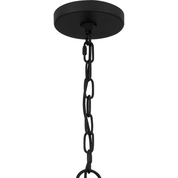Quoizel OLK5025EK Six Light Chandelier, Earth Black