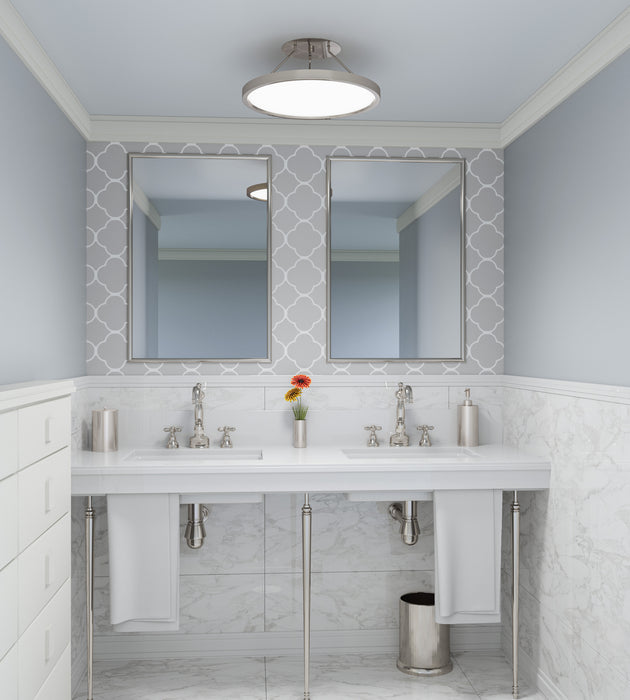 Quoizel OST1815BN LED Semi Flush Mount, Brushed Nickel