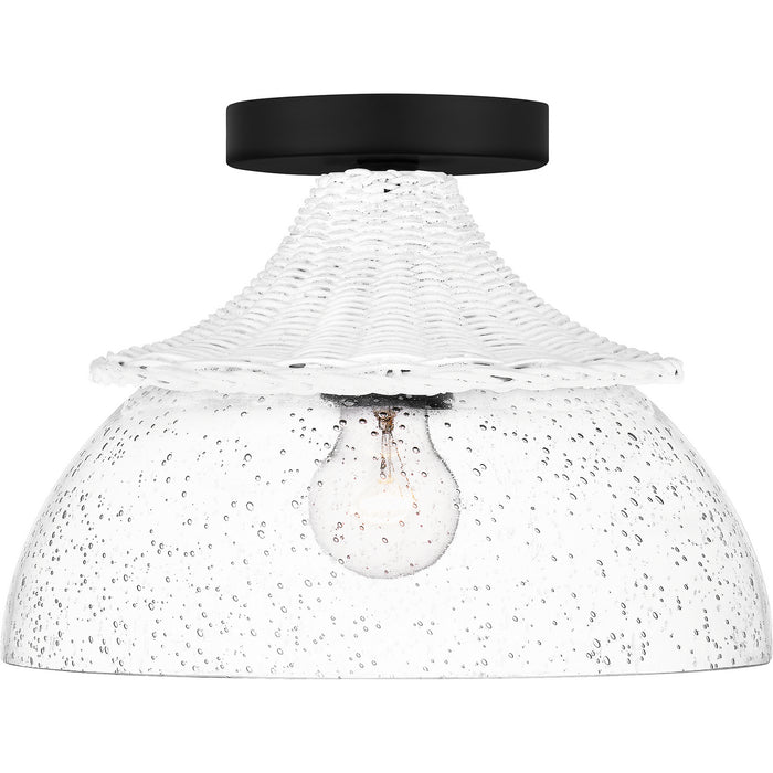 Quoizel OTN1712MBK One Light Semi Flush Mount, Matte Black