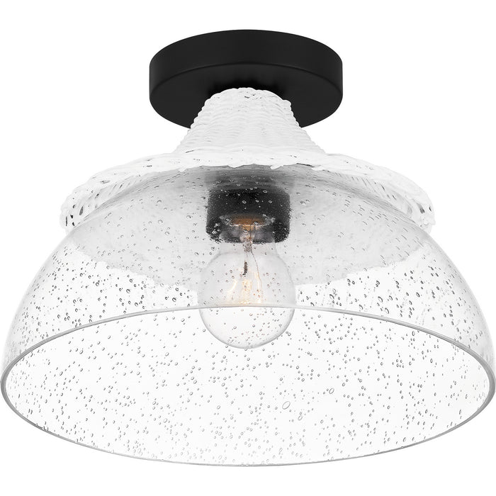 Quoizel OTN1712MBK One Light Semi Flush Mount, Matte Black