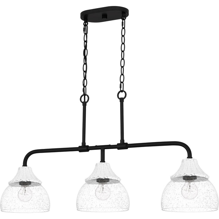 Quoizel OTN336MBK Three Light Island Chandelier, Matte Black