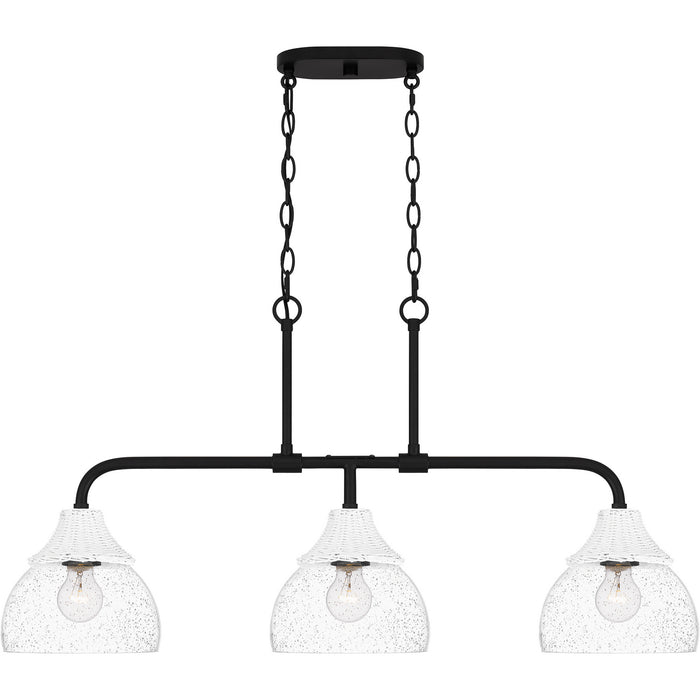 Quoizel OTN336MBK Three Light Island Chandelier, Matte Black