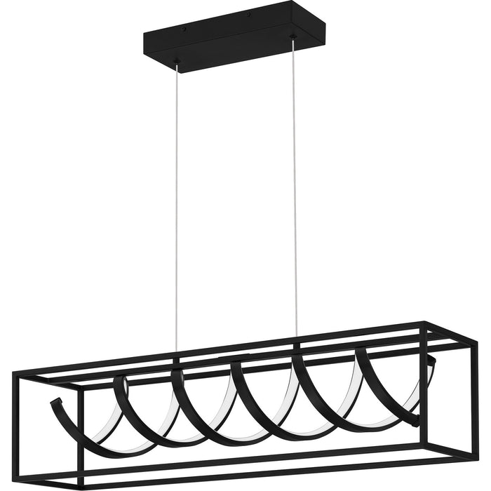 Quoizel PCARN132MBK LED Island Chandelier, Matte Black