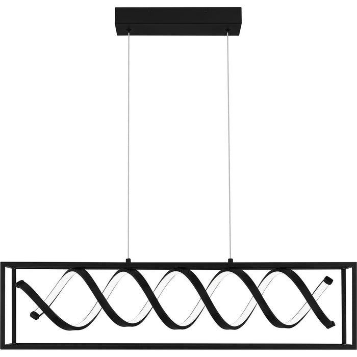 Quoizel PCARN132MBK LED Island Chandelier, Matte Black