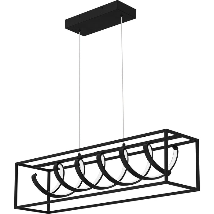 Quoizel PCARN132MBK LED Island Chandelier, Matte Black