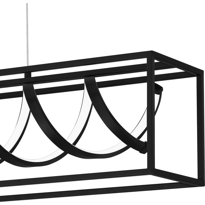 Quoizel PCARN132MBK LED Island Chandelier, Matte Black