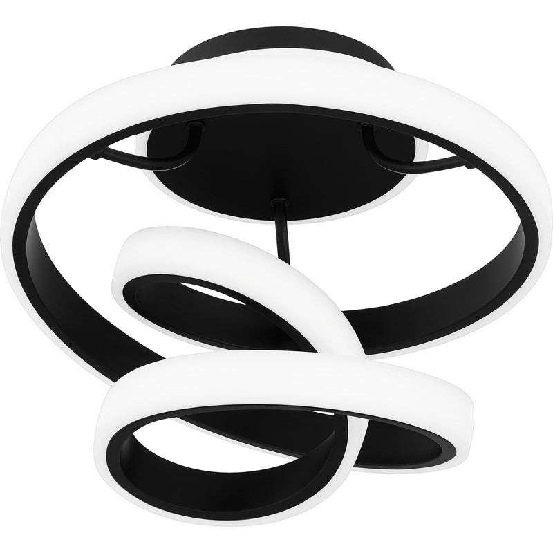 Quoizel PCAVI1713MBK LED Semi Flush Mount, Matte Black