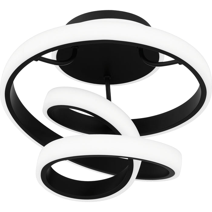 Quoizel PCAVI1713MBK LED Semi Flush Mount, Matte Black