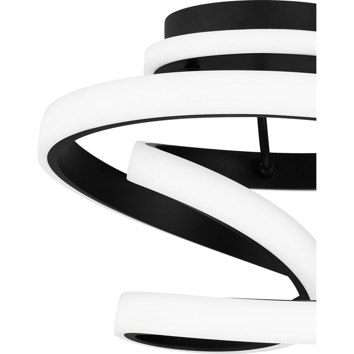 Quoizel PCAVI1713MBK LED Semi Flush Mount, Matte Black
