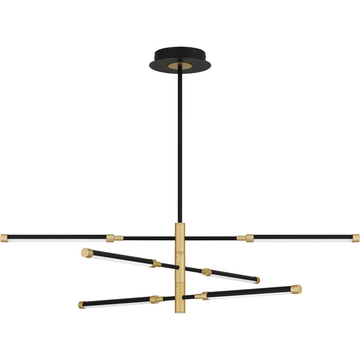 Quoizel PCAZA340MBK LED Island Chandelier, Matte Black