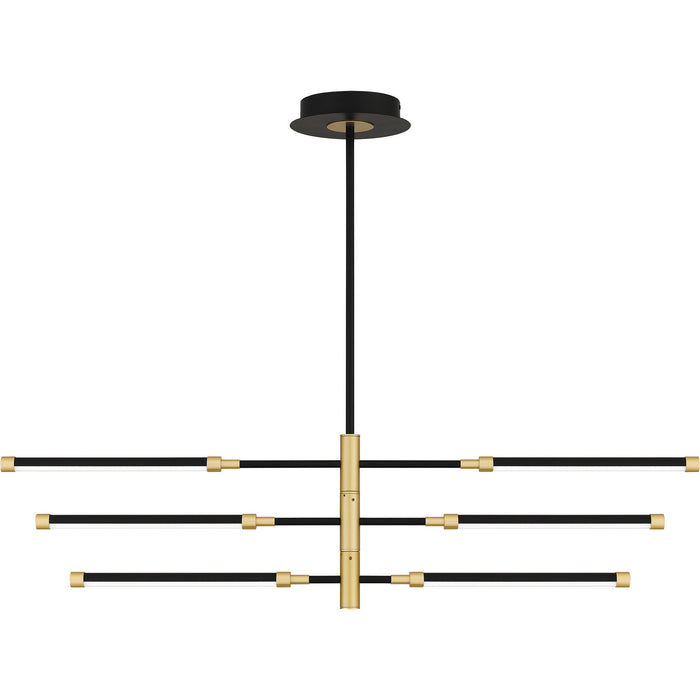 Quoizel PCAZA340MBK LED Island Chandelier, Matte Black