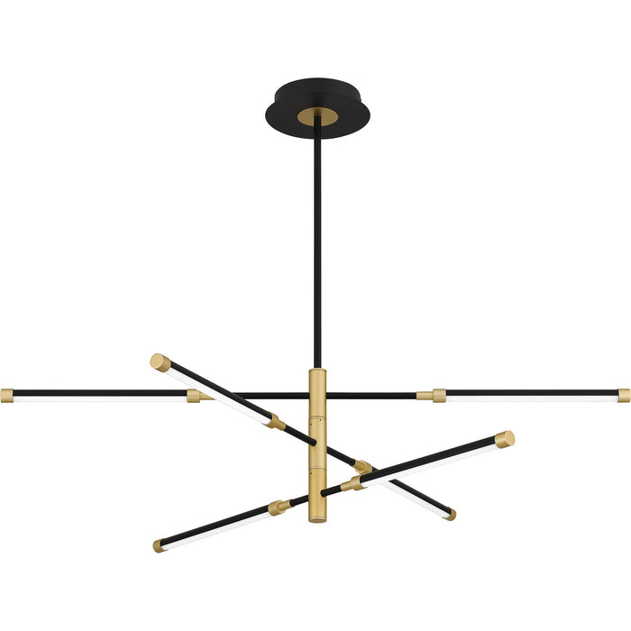 Quoizel PCAZA340MBK LED Island Chandelier, Matte Black