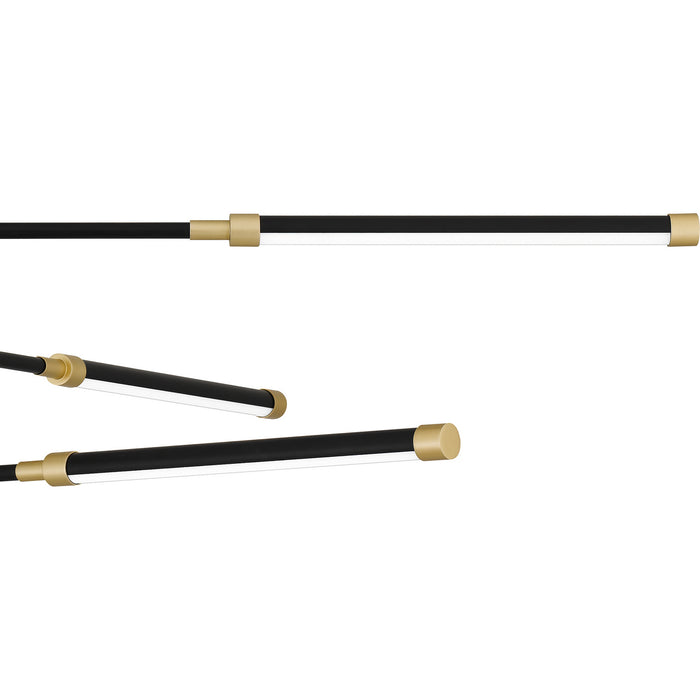 Quoizel PCAZA340MBK LED Island Chandelier, Matte Black