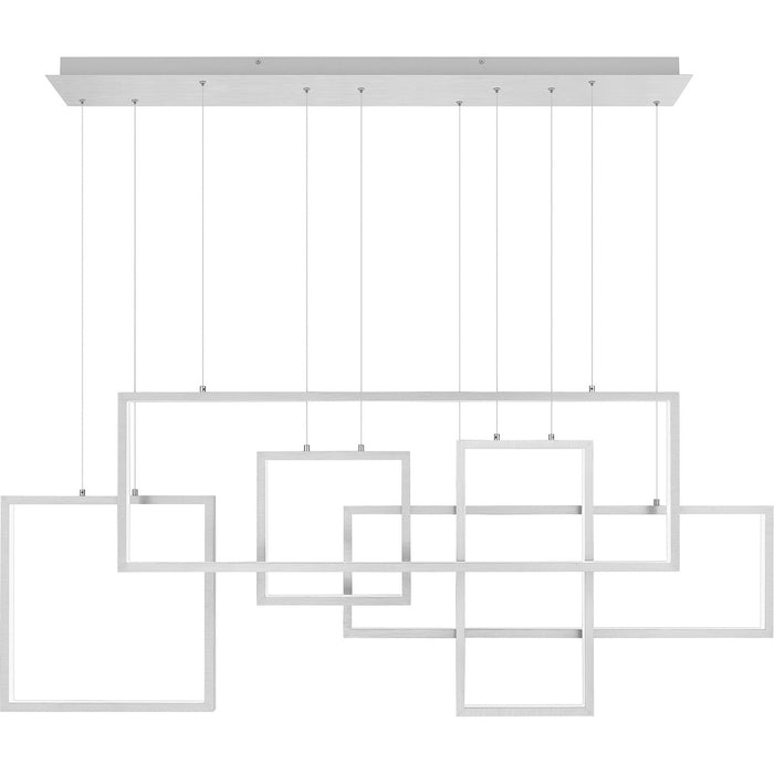 Quoizel PCCV157BRA LED Island Chandelier, Brushed Aluminum