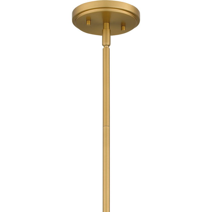 Quoizel PCDPR1510BWS One Light Mini Pendant, Brushed Weathered Brass