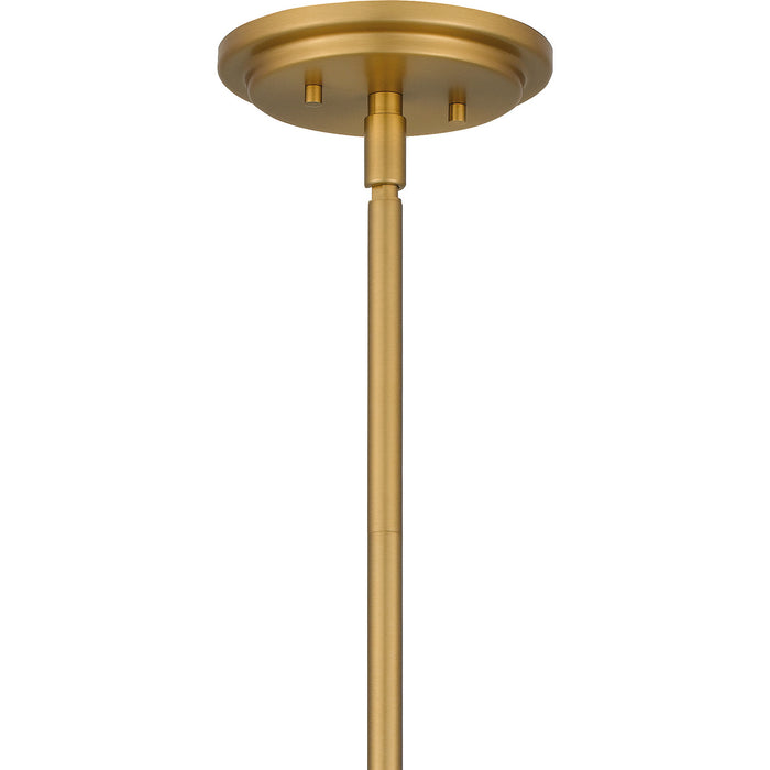 Quoizel PCDPR534BWS Five Light Island Chandelier, Brushed Weathered Brass