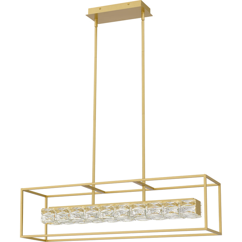 Quoizel PCDZ136SGD LED Linear Chandelier, Soft Gold
