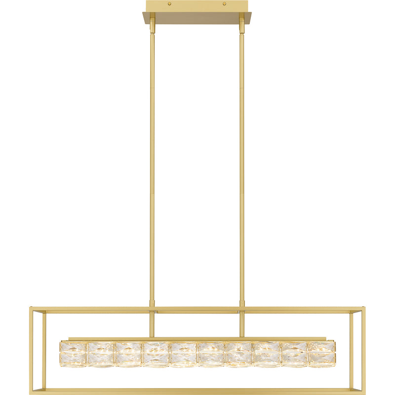 Quoizel PCDZ136SGD LED Linear Chandelier, Soft Gold