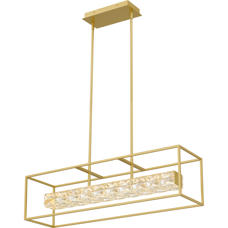 Quoizel PCDZ136SGD LED Linear Chandelier, Soft Gold