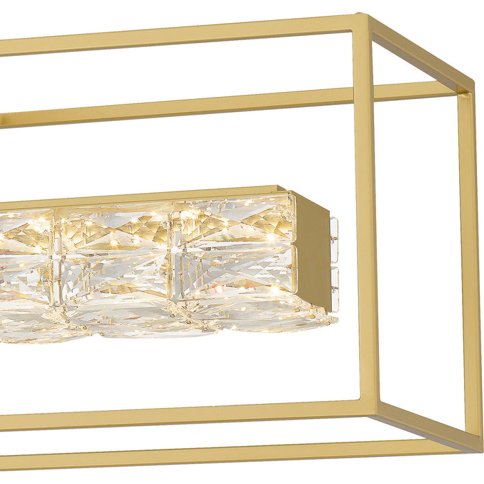 Quoizel PCDZ136SGD LED Linear Chandelier, Soft Gold