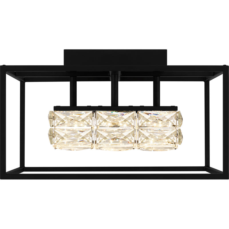 Quoizel PCDZ1716MBK LED Semi Flush Mount, Matte Black