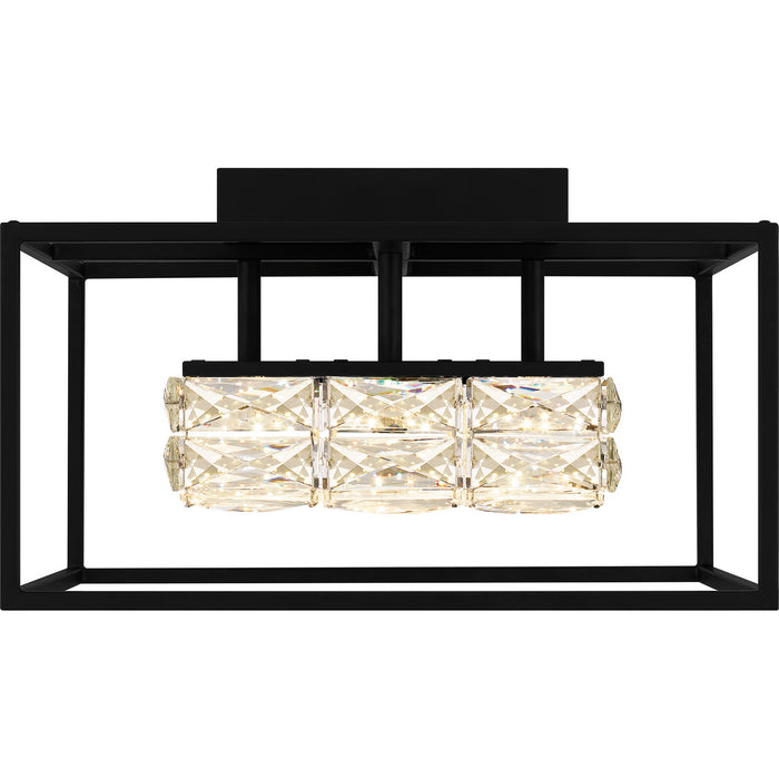 Quoizel PCDZ1716MBK LED Semi Flush Mount, Matte Black