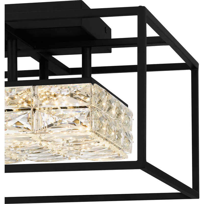 Quoizel PCDZ1716MBK LED Semi Flush Mount, Matte Black