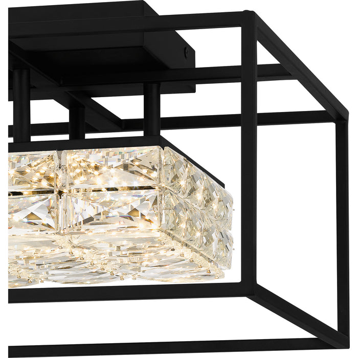 Quoizel PCDZ1716MBK LED Semi Flush Mount, Matte Black