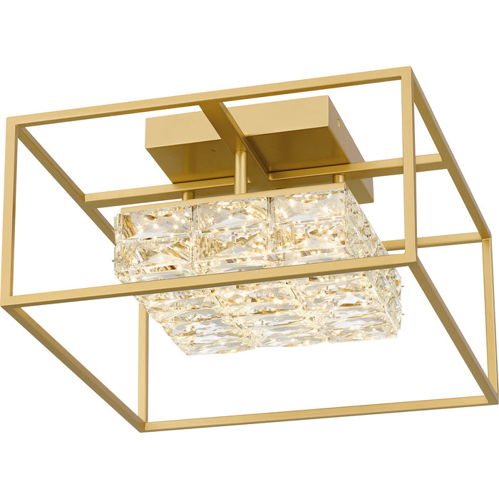 Quoizel PCDZ1716SGD LED Semi Flush Mount, Soft Gold