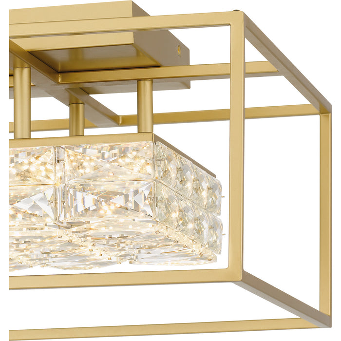 Quoizel PCDZ1716SGD LED Semi Flush Mount, Soft Gold
