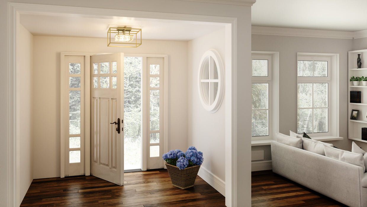 Quoizel PCDZ1716SGD LED Semi Flush Mount, Soft Gold