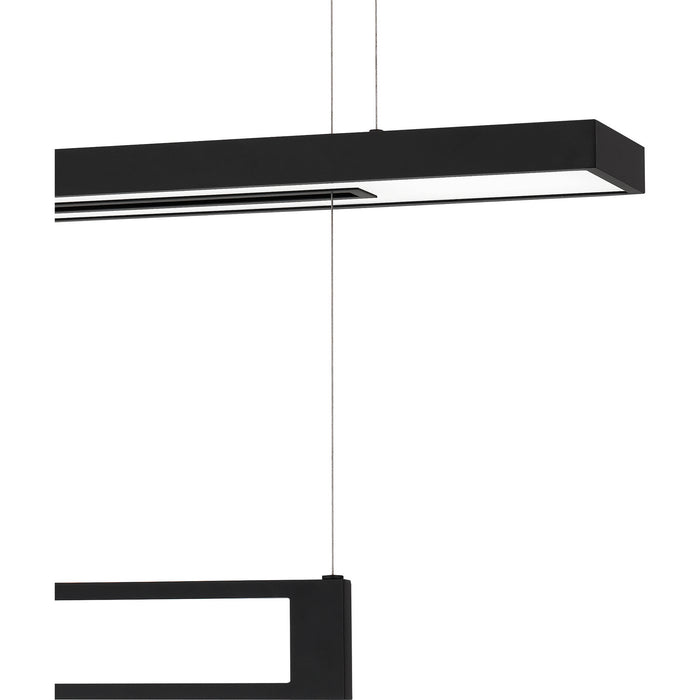 Quoizel PCSYL138MBK LED Island Chandelier, Matte Black
