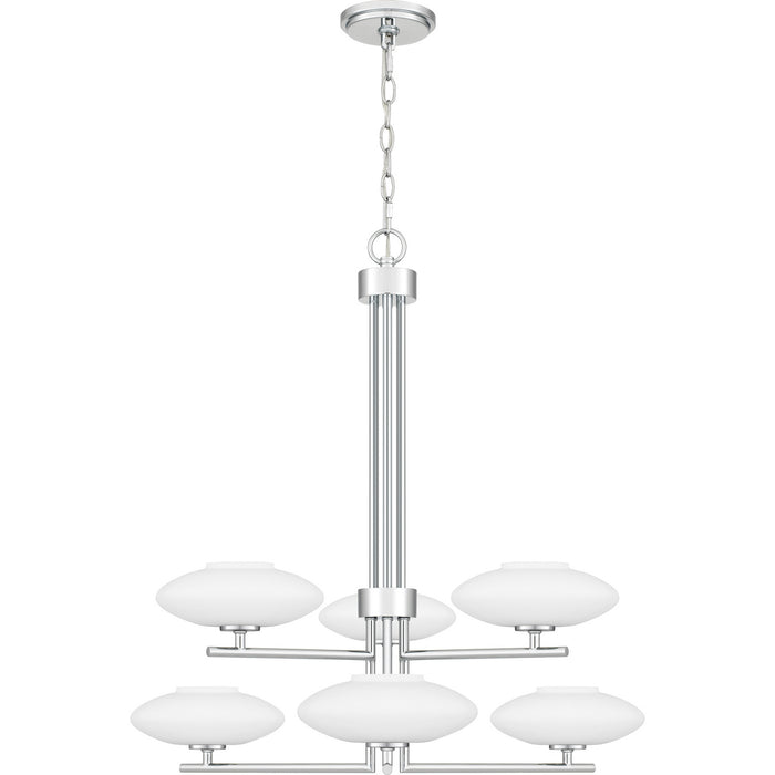 Quoizel QCH5577C Six Light Chandelier, Polished Chrome