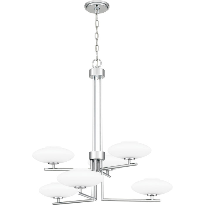 Quoizel QCH5577C Six Light Chandelier, Polished Chrome