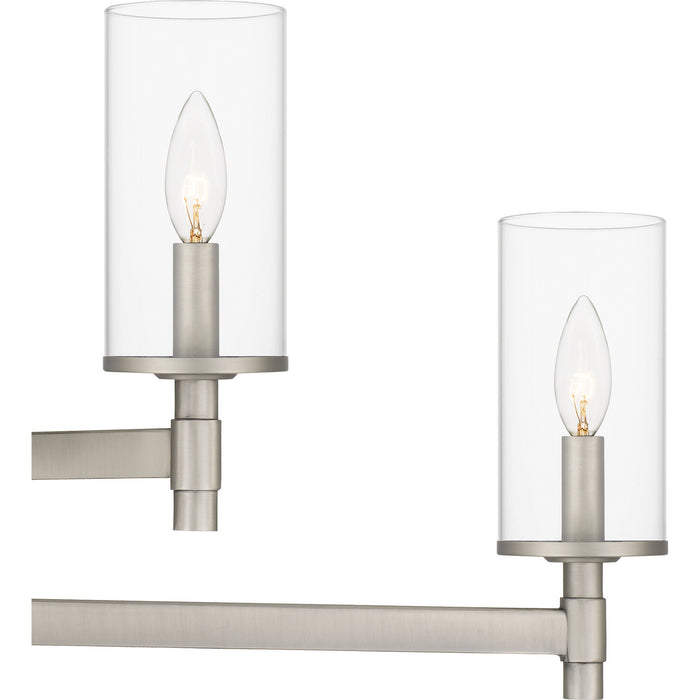 Quoizel QCH5578AN Six Light Island Chandelier, Antique Nickel