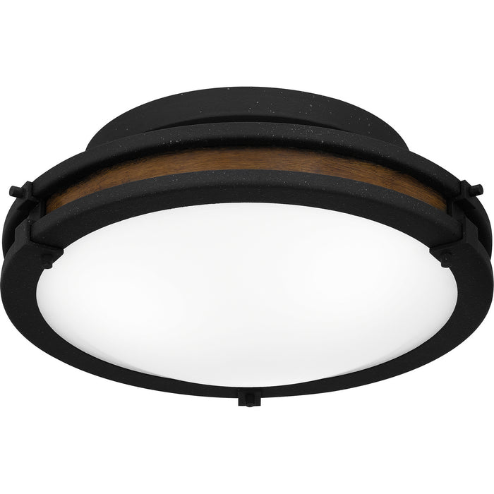 Quoizel QFL5610NI Three Light Flush Mount, Natural Iron
