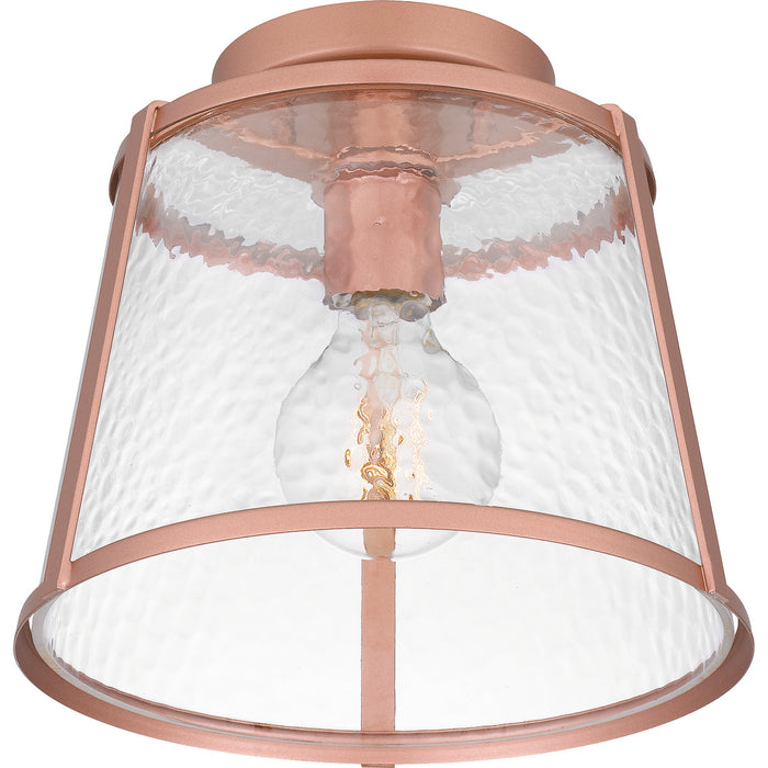 Quoizel QFL5612MRG One Light Semi Flush Mount, Matte Rose Gold