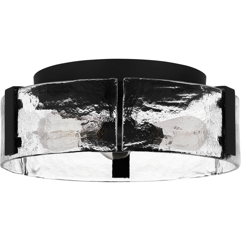 Quoizel QFL5636MBK Three Light Flush Mount, Matte Black