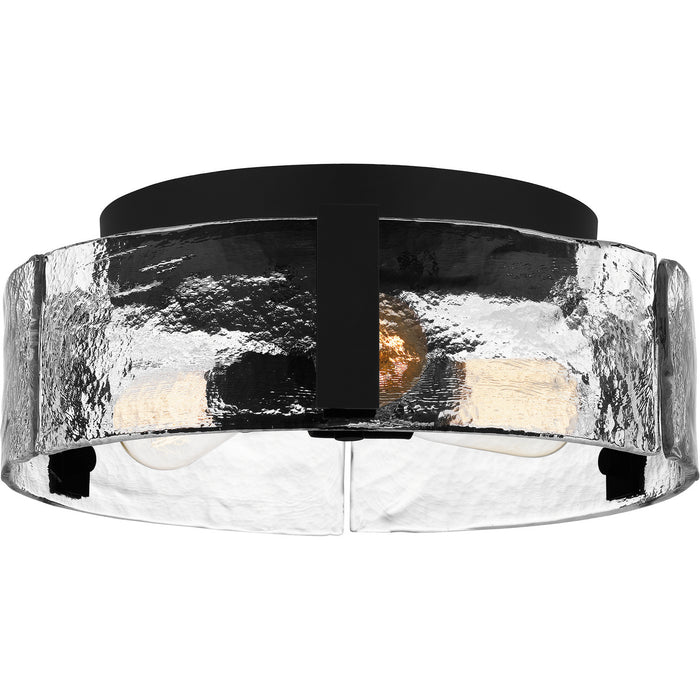 Quoizel QFL5636MBK Three Light Flush Mount, Matte Black