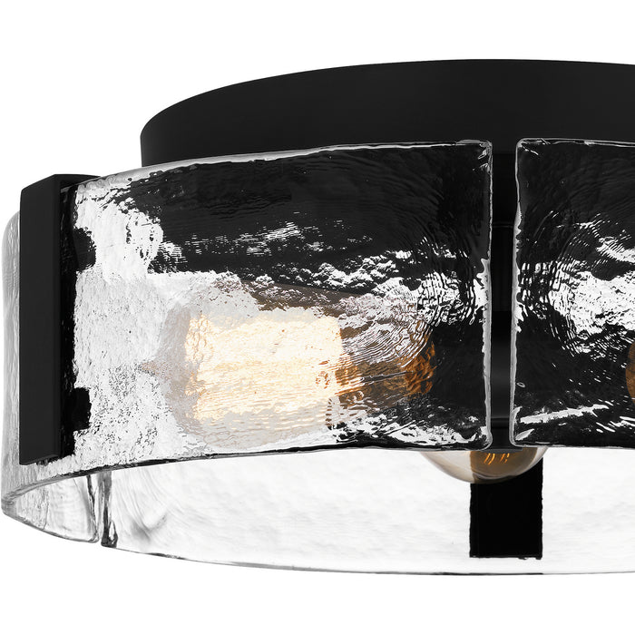 Quoizel QFL5636MBK Three Light Flush Mount, Matte Black