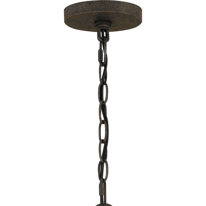 Quoizel QOP5616RK Five Light Pendant, Rustic Black