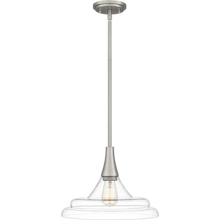 Quoizel QP5568BN One Light Pendant, Brushed Nickel