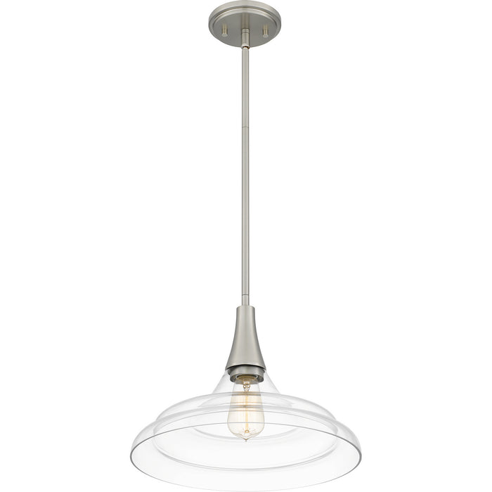 Quoizel QP5568BN One Light Pendant, Brushed Nickel
